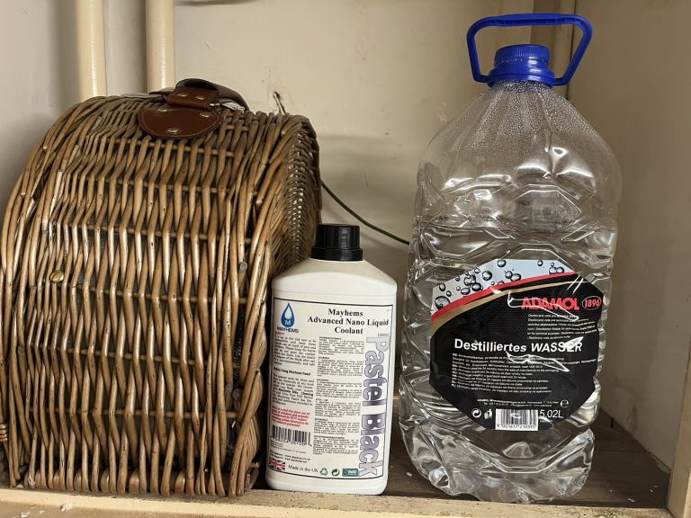 Car Distilled water and coolant 