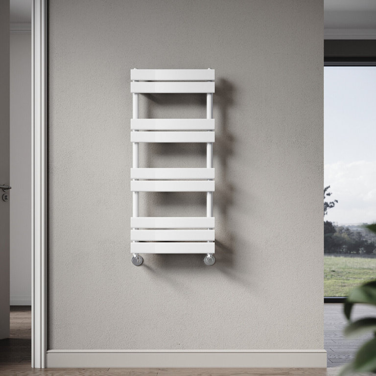 New White Flat Panel Towel Bathroom Radiator 1000 x 450mm RRP £155 Our Price £70