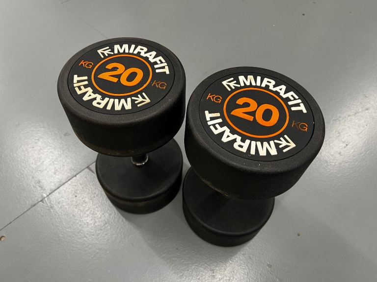 Mirafit 20kg dumbbells x2 VGC originally £120