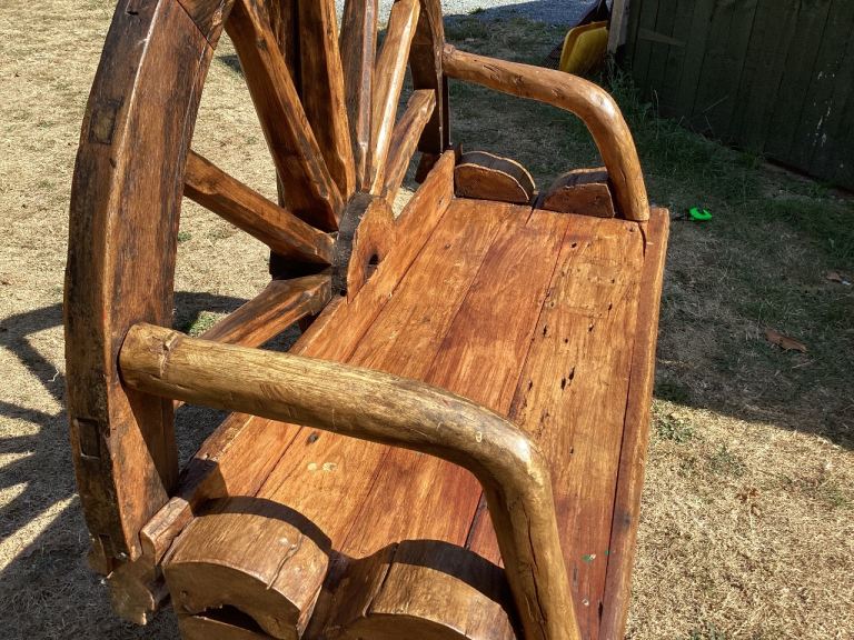 Hardwood garden bench never been used outside, just conservatory 