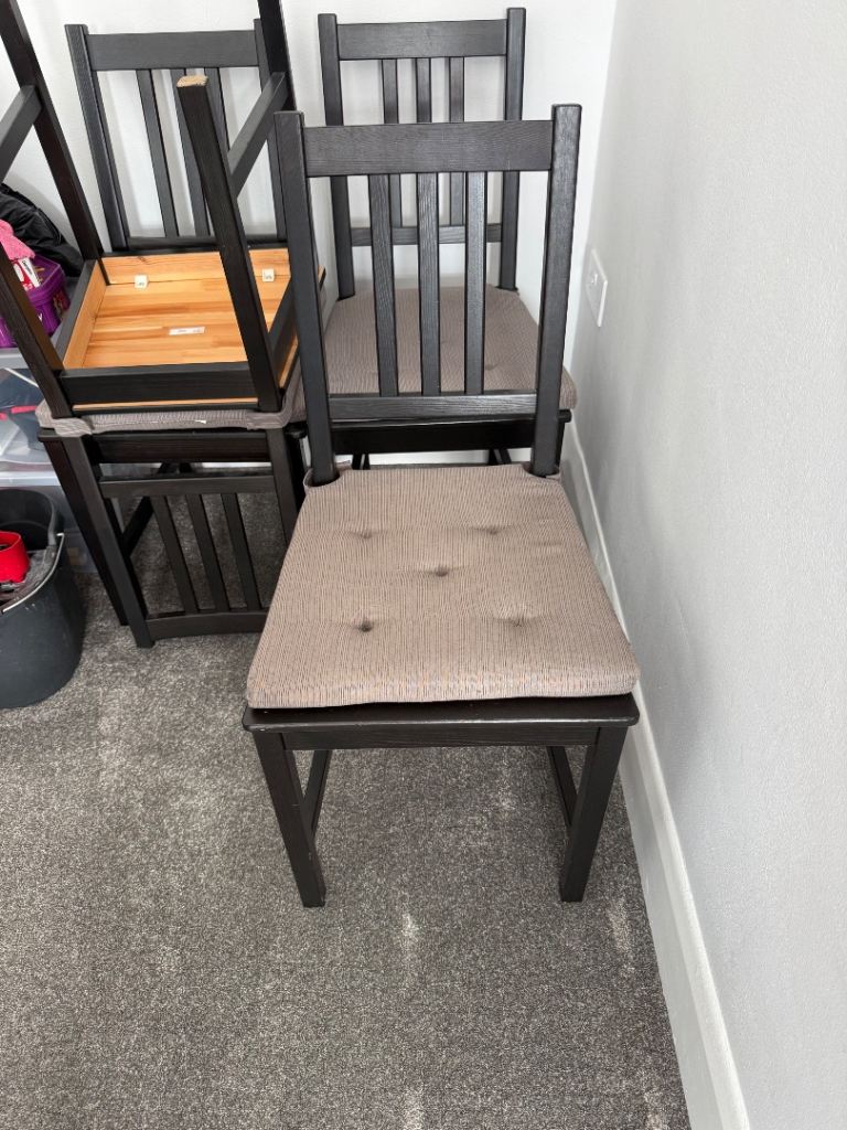 Black IKEA Table and 4 Matching Chairs | in Croydon, London | Gumtree
