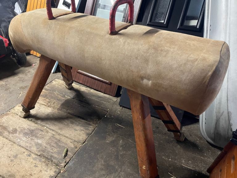 Vintage Gymnastics Pommel Horse – Rustic Charm