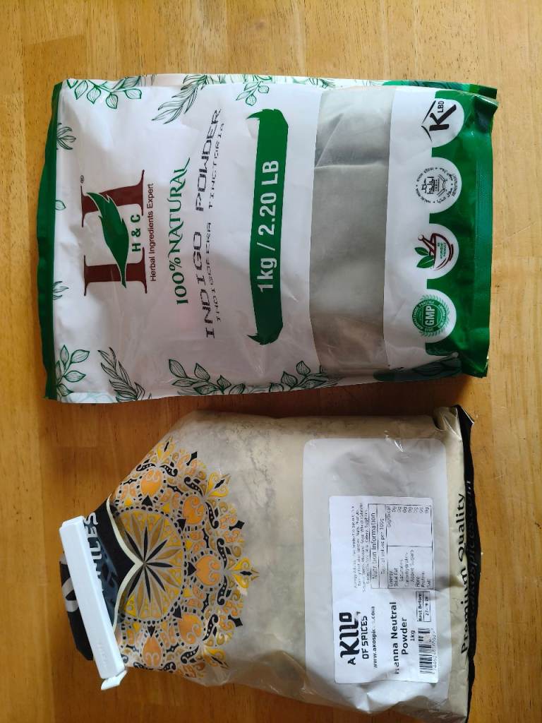 Natural Indigo Powder and Henna Powder for Hair