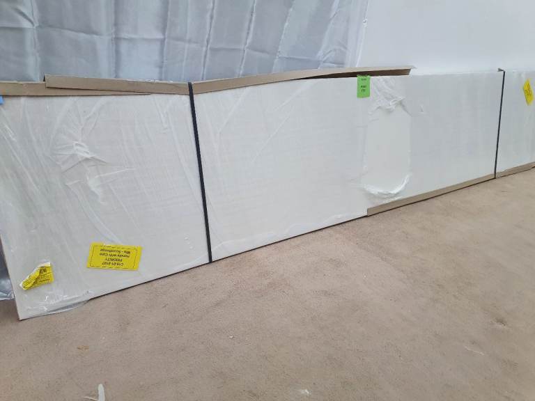 Wren Luxury Laminate Kitchen Worktop in Crystal White - Brand new & priced to clear