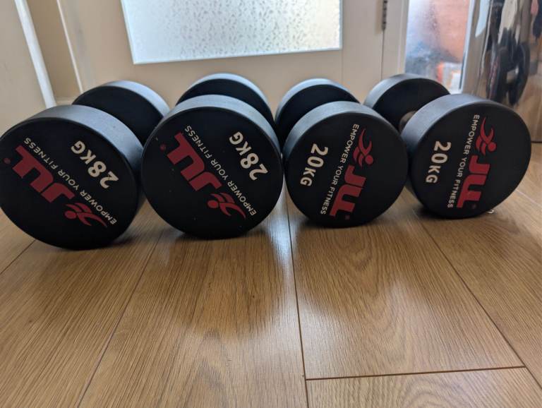 Dumbbells - pair of 20kg and pair of 28kg