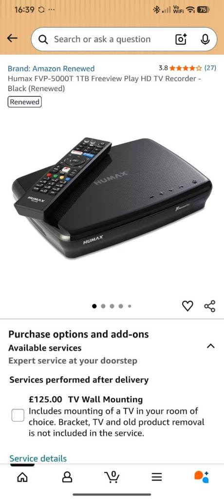 Freeview box TV recorder 