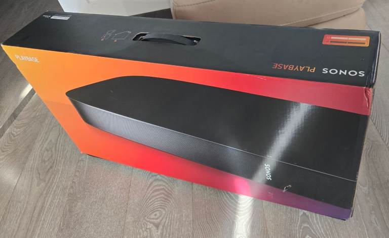 Boxed Sonos PLAYBASE Black Soundbar PREMIUM audio
