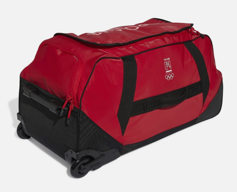 Adidas Team Poland Wheeled Travel Bag Roller Luggage 100L Football Sports Genuine New w/ Tags