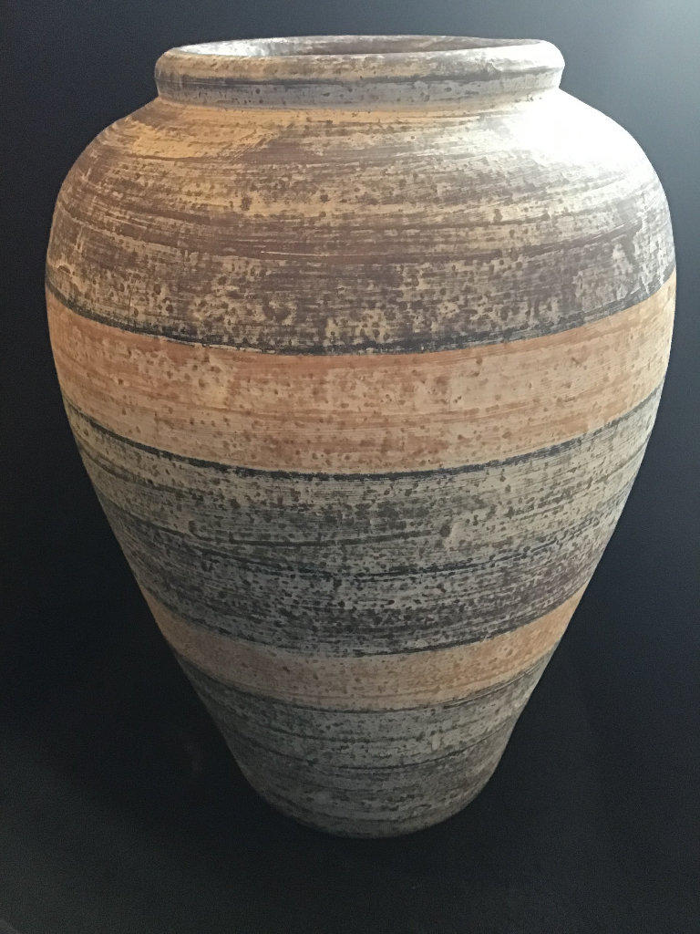 Handmade Studio Stoneware Vase 9” Tall.