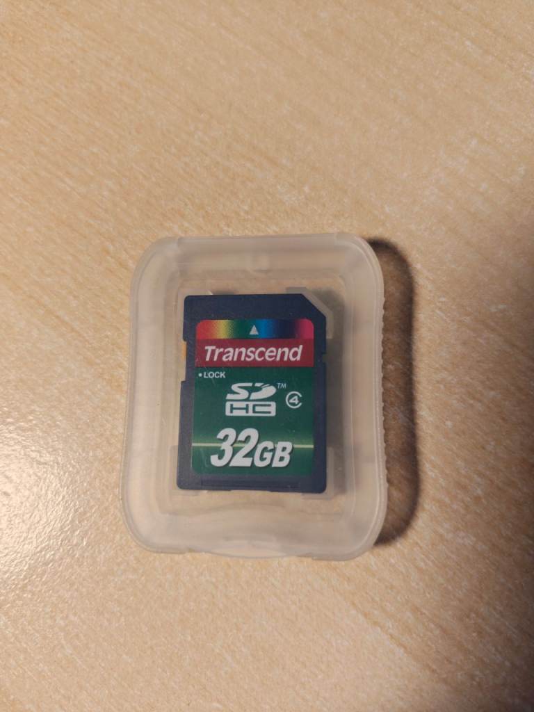 transcend 32gb sd card used once in good working condition