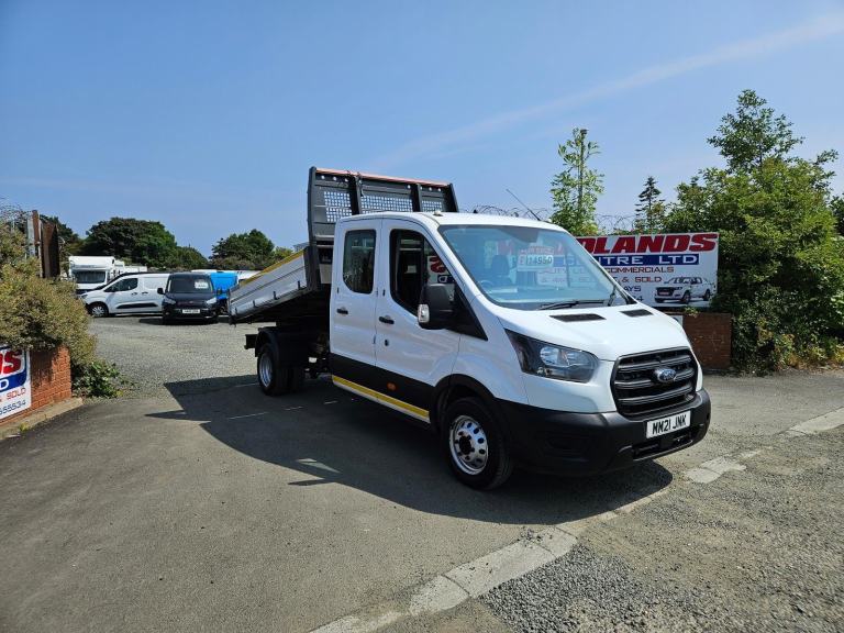 2021 ON 21 PLATE FORD TRANSIT 350 LEADER CREW CAB TIPPER PICKUP ULEZ FREE ZONE✅ 