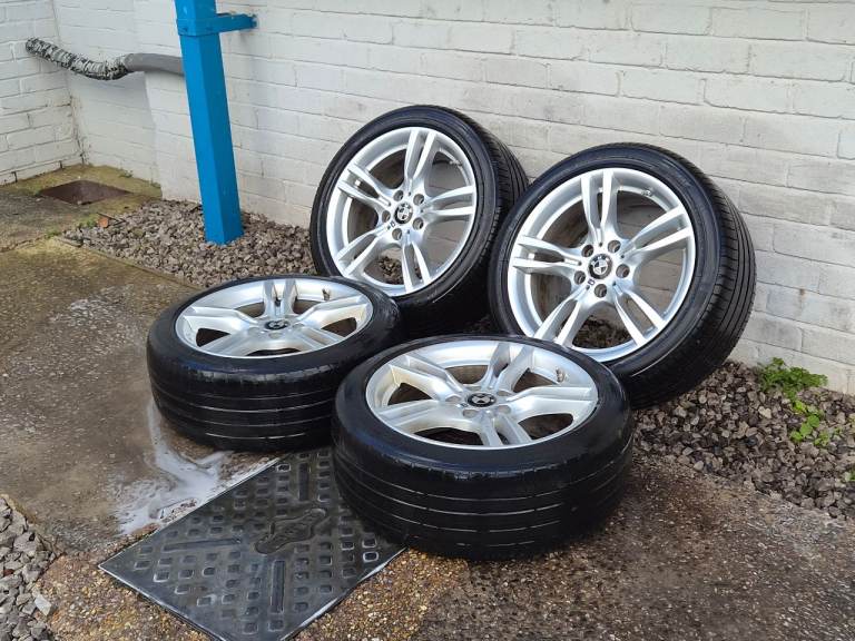 🌟Genuine Bmw 18 inch Staggered alloy wheels with MATCHING TYRES 6M++ 3/4 SERIES 