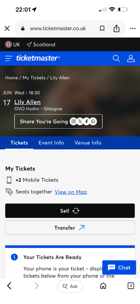 Lily Allen Tickets x 2 BUY ONE GET OTHER FREE