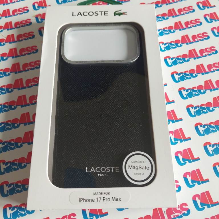 LACOSTE iPhone 17 Pro Max Case - Black, MagSafe Compatible