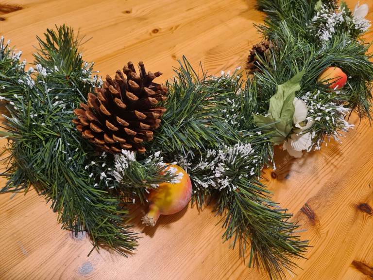 2m /200cm Christmas Mantlepiece swag artificial decoration  