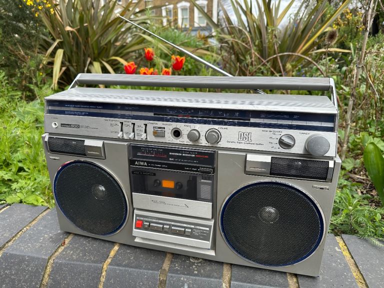 Rare AIWA CS-600k Vintage Boombox Radio Tape  GHETTO BLASTER- For Repair
