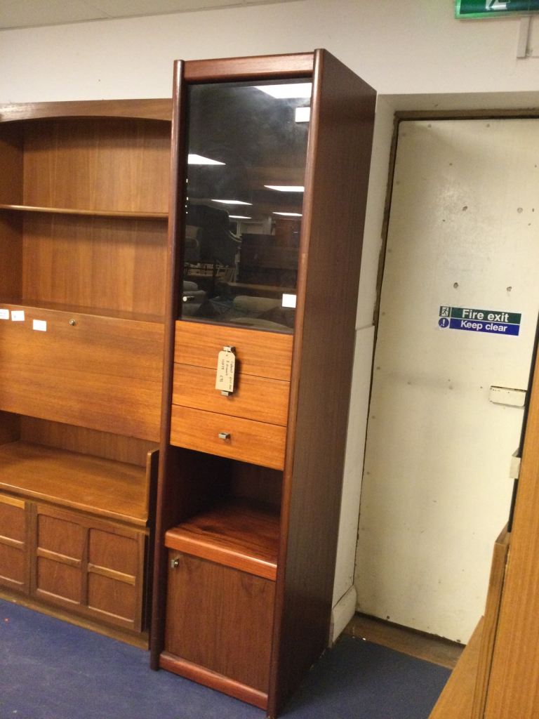 Mid Century Modern Teak Tall Display Cabinet TCL Reuse 110179