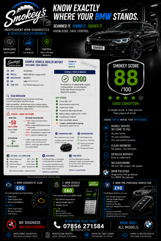 BMW DIAGNOSTICS & HEALTH CHECKS