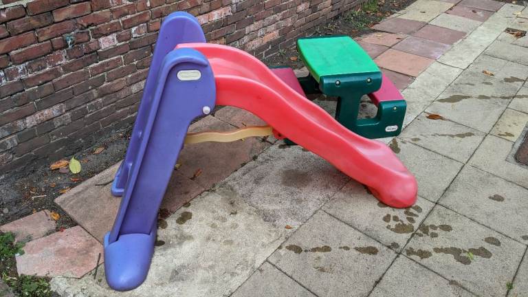 Slide and kids table little tikes