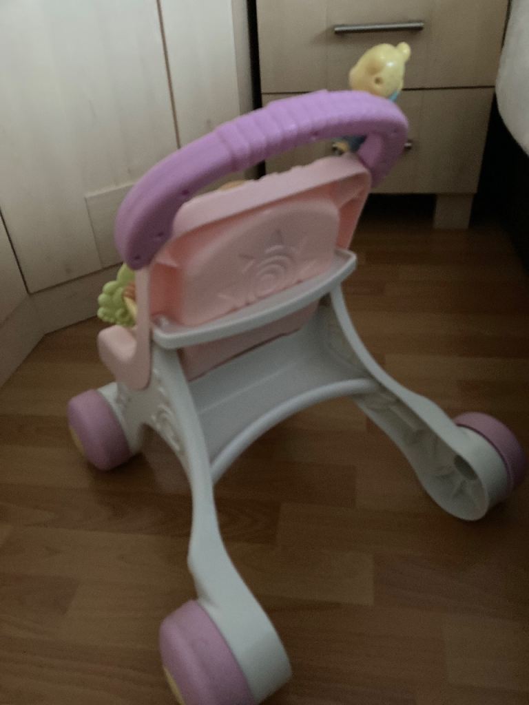Fisher price dolls pink toy stroller pram