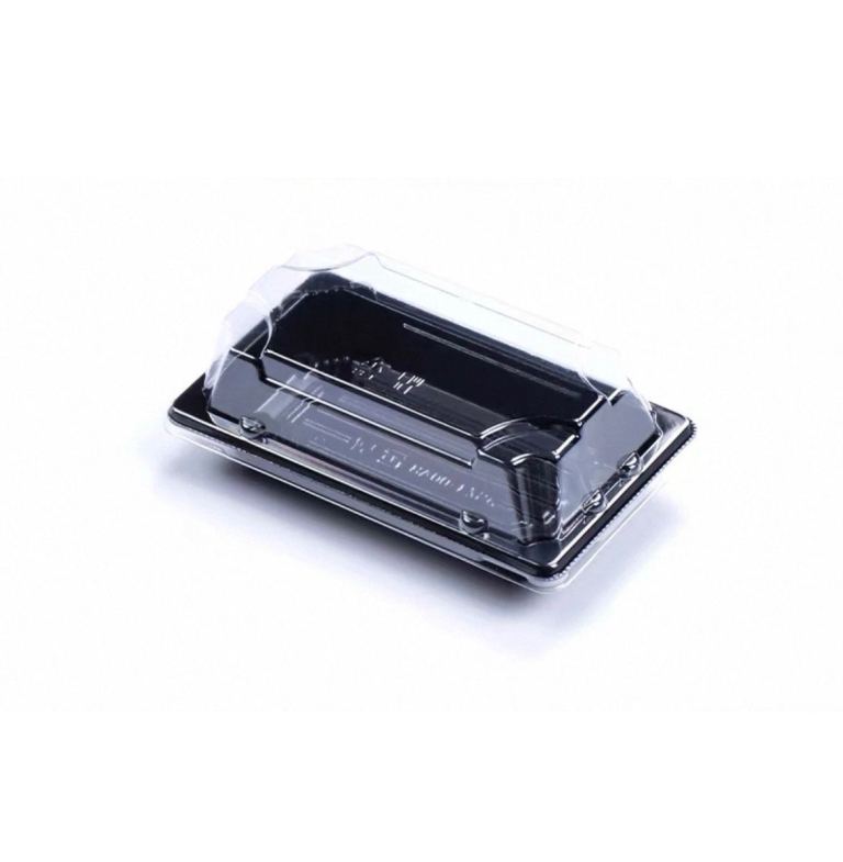 Disposable Black Tray with Clear Lids Pack 600