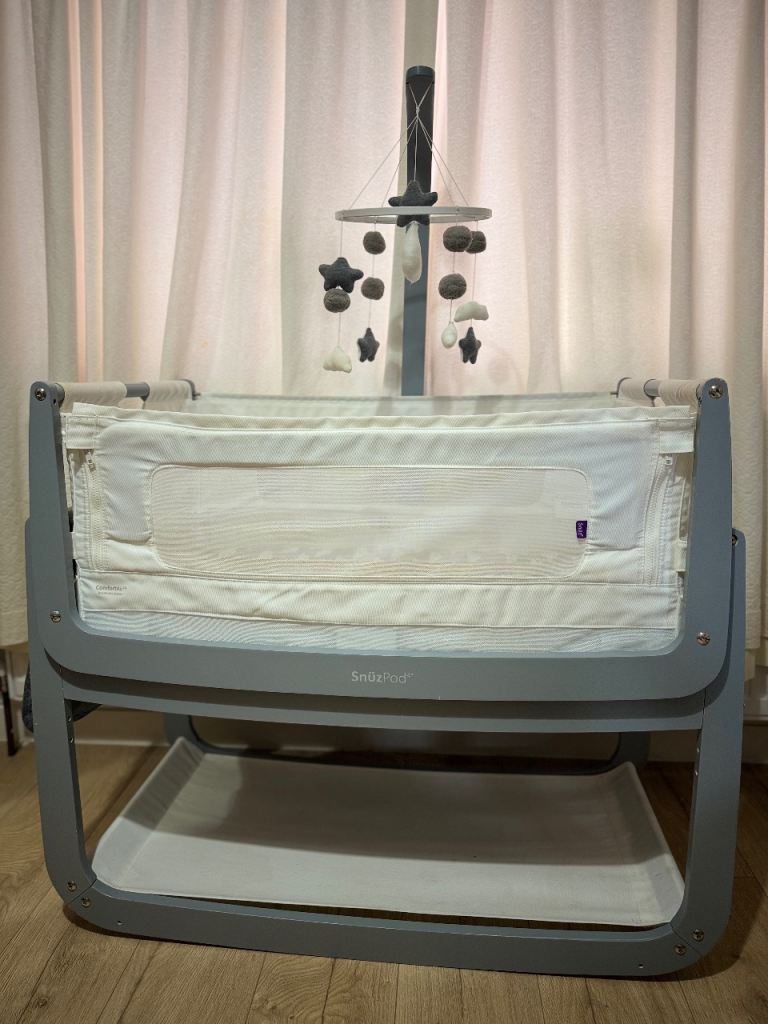 image for SnuzPod 4 Bedside Crib – Complete Set | Rocking | Lift-Off Bassinet | Next-to-Me Style ⭐