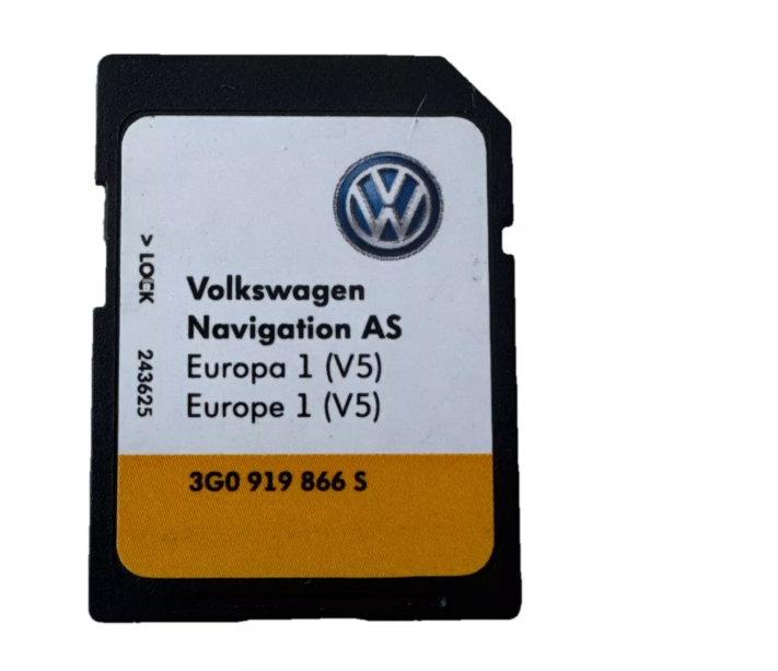 Genuine VW map SD card with latest 2027 maps for Mk 7 Golf, Tiguan, Polo, T-Roc