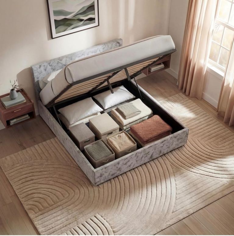 Double ottoman bed 