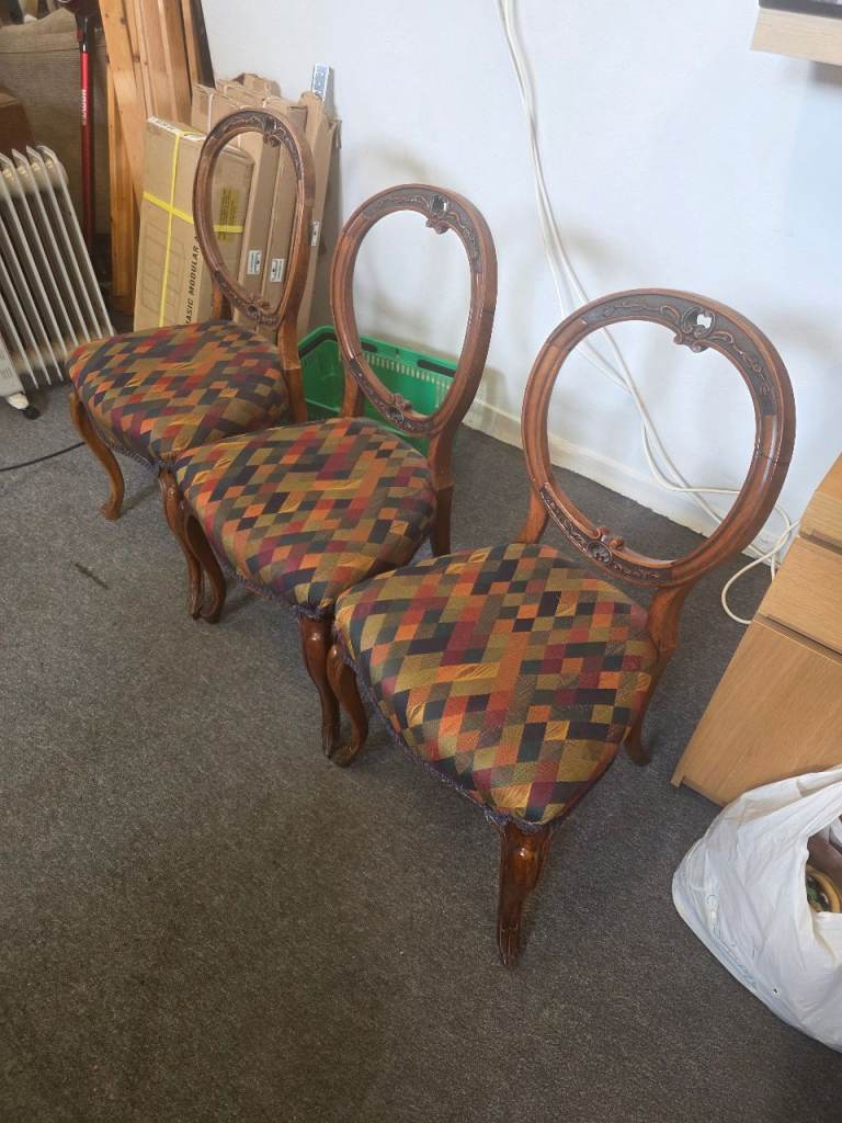 3 ballon back chairs