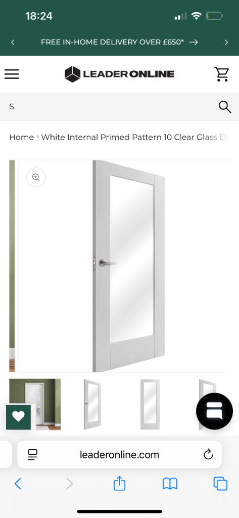 LEADER INTERNAL WHITE PRIMED PATTERN 10 DOOR PRIMED 