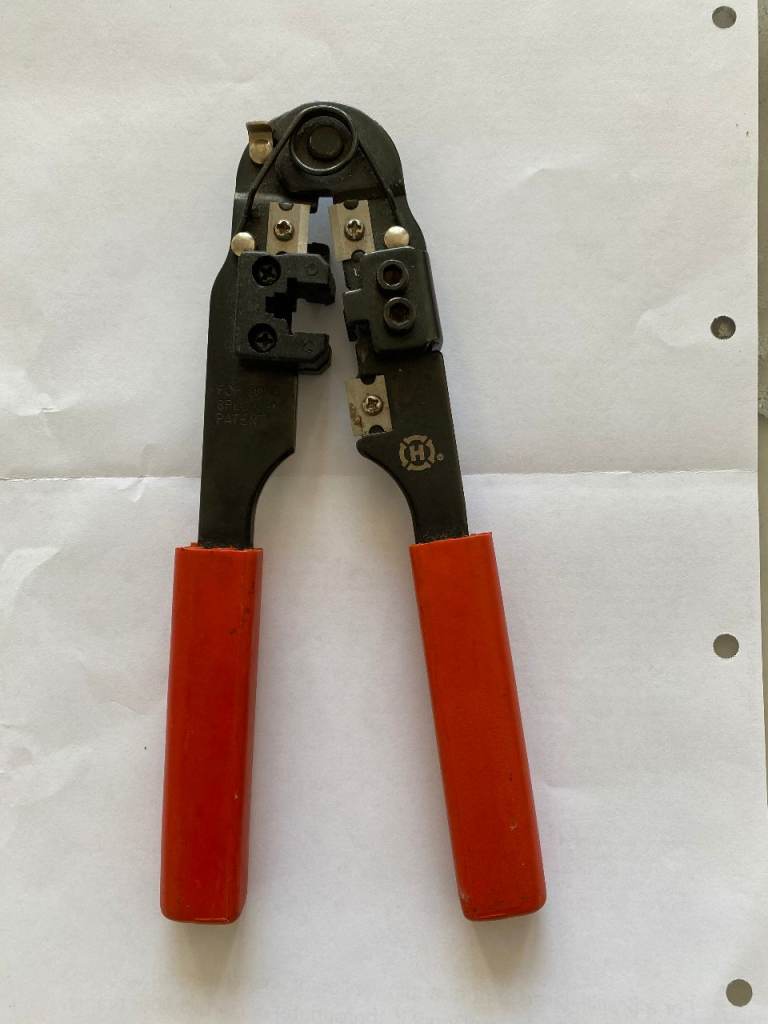 Crimp Network Cable Tool with Red Handles – Good Condition