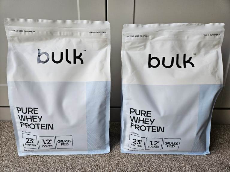 Bulk Pure Whey Protein Powder 2x 2.5kg bags