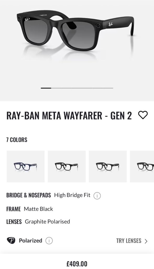 RAYBAN WAYFARER RW4012 GEN 2 MATTE BLACK POLAR GRADIENT GRAPHITE BRAND NEW