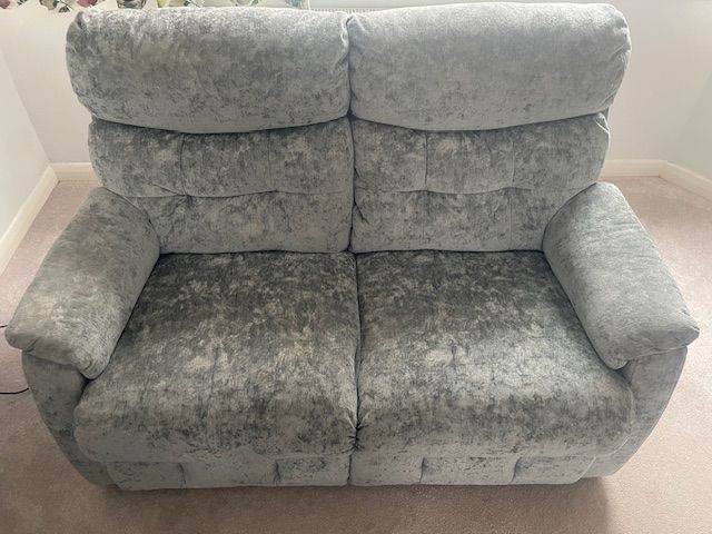 Furniture Village Chapter 2 Seater Static Sofa finished in Harwick Lagoon with gliders