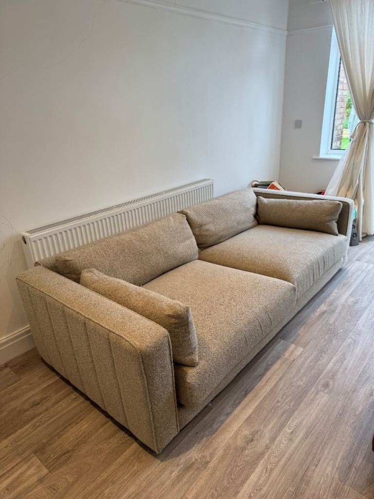 4 Seat Beige Sofa 