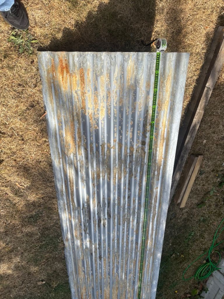 Corrugated Metal Sheet - Rusty, Fair Condition