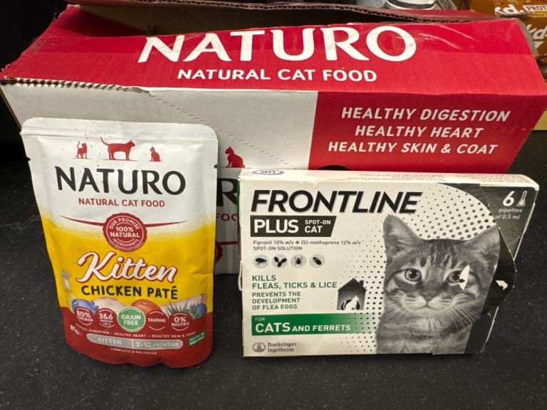 Frontline Flea treatment + Kitten Chicken Pate