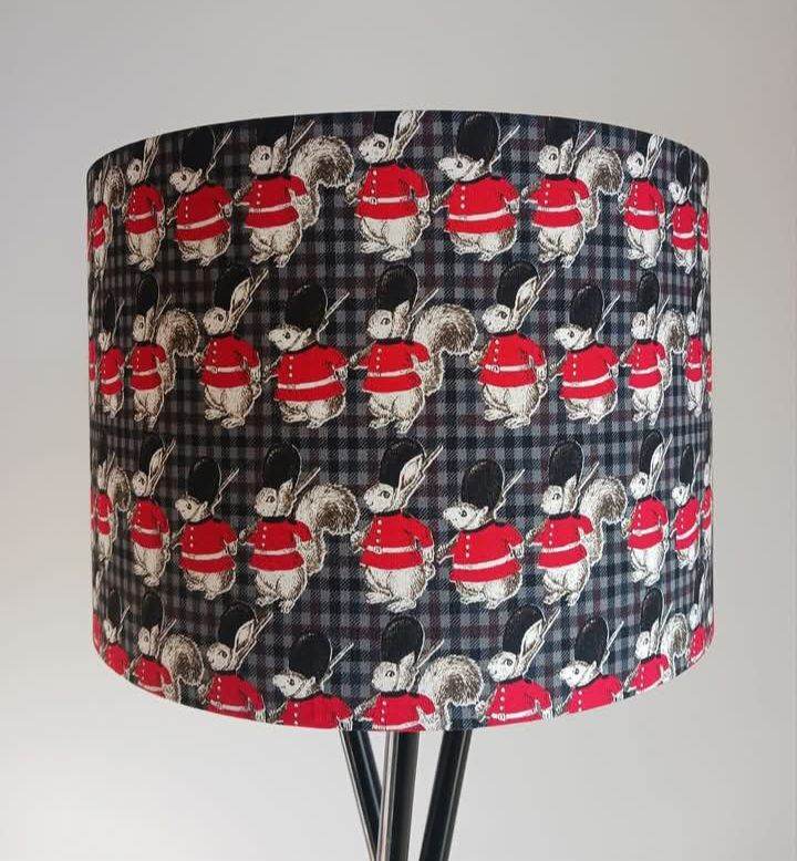 Handmade animals in uniform design lampshade