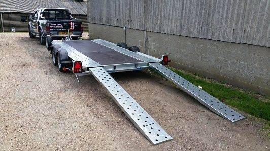 Car Transporter Twin Axle Tilt with Ramps Trailer 14' x 6' 6" - Woodford WBT 111