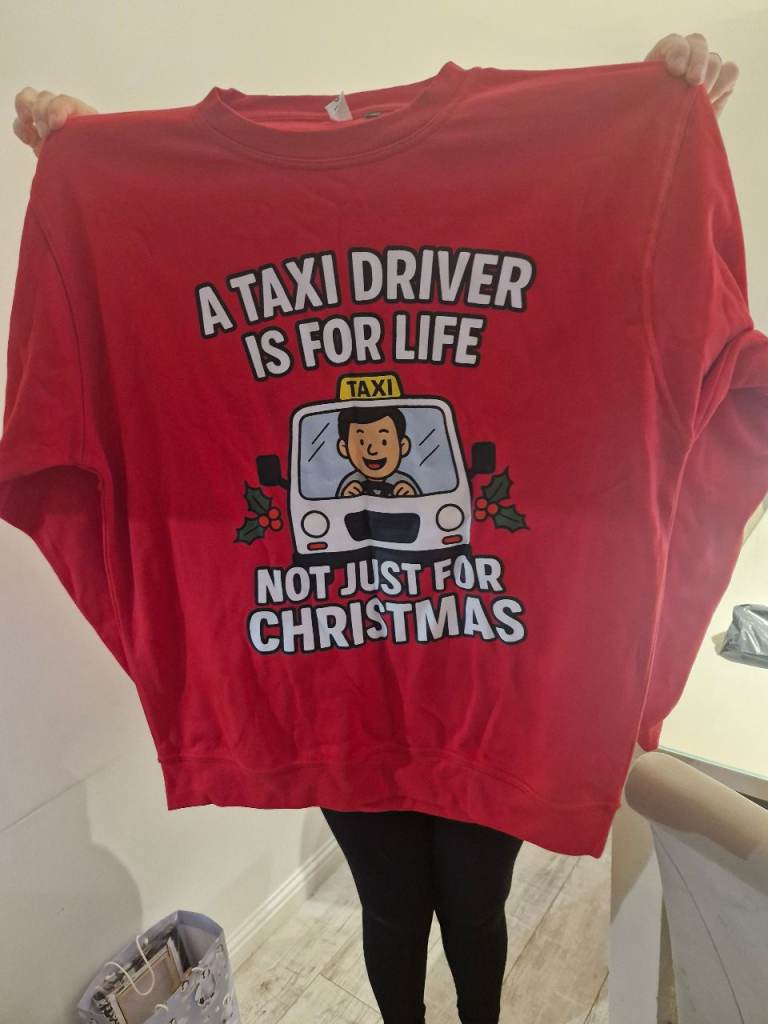 Taxi driver xmas jumper