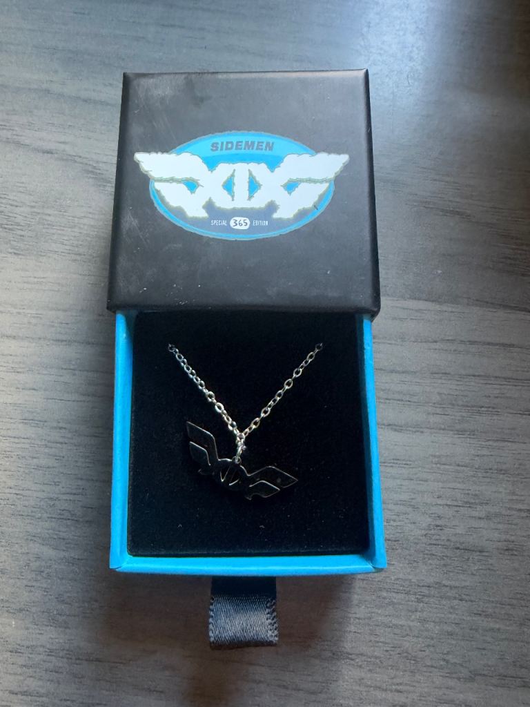 Sidemen Winged Logo Necklace – Silver, New