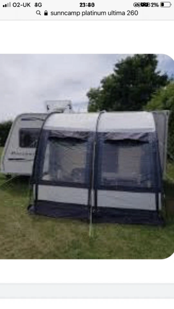 Sunncamp Ultima Platinum 260 caravan Awning