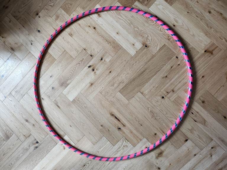 Pink striped hula hoop