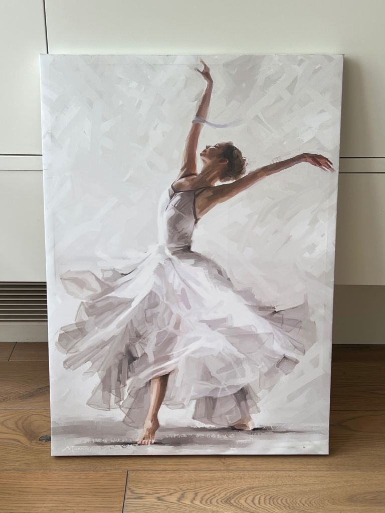 Beautiful Large Ballerina Dancer Canvas Wall Art