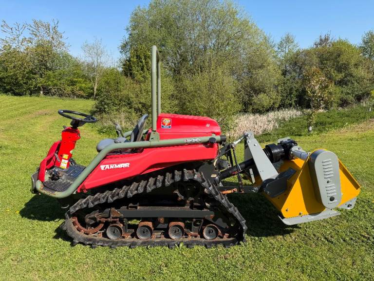 YANMAR AC21 Track Compact Tractor & New RAPTOR X 4ft Flail Mower * WATCH VIDEO * 650 Hours * 21 HP
