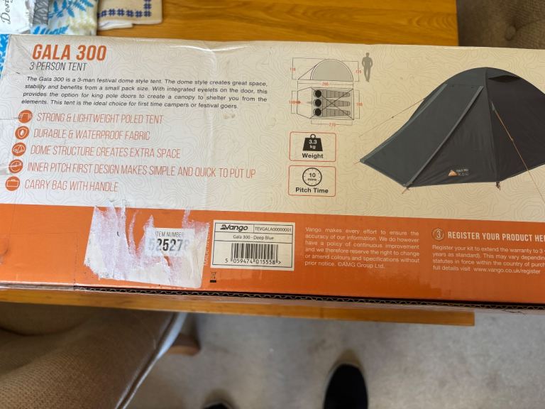 New Vango gala 300 tent 