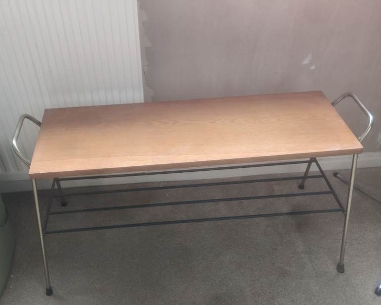 Retro coffee table with magazine rack 