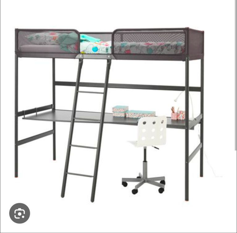 IKEA TUFFING HIGH/ LOFT BED WITH DESK