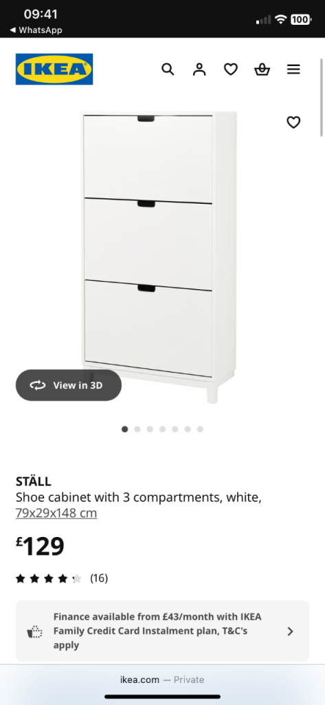 Ikea shoe cabinet wall mounted