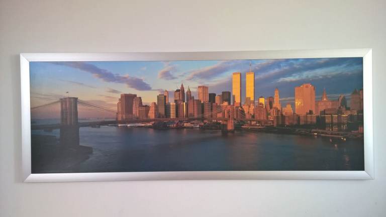 Iconic Image of New York City Twin Towers Canvas Wall Art Picture,